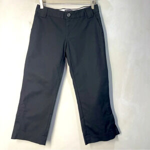 Banana Republic Women's Martin Fit Black Flat Front Capri Crop Pants Size 4